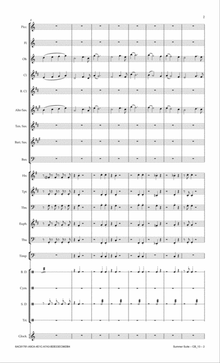 Summer Suite Summer Suite Concert Band scores gallery preview page 3