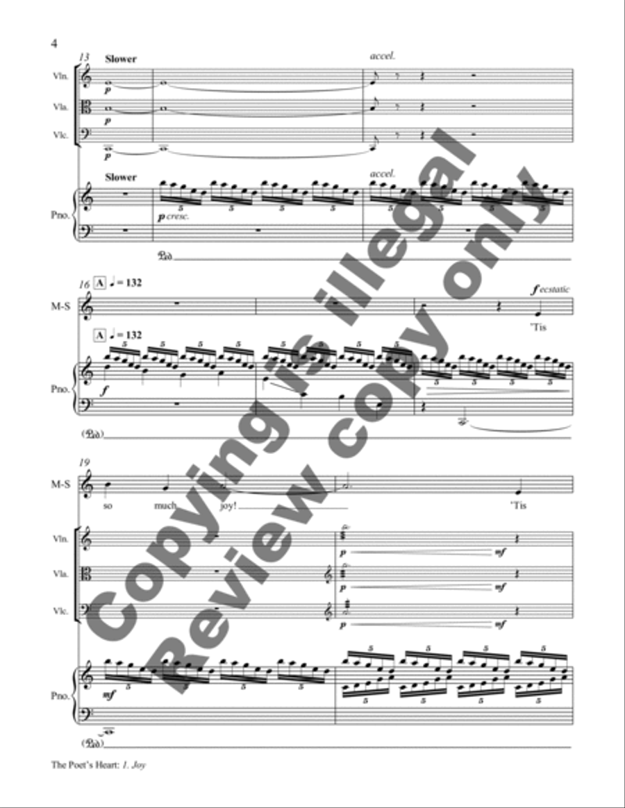 The Poet's Heart Piano Quartet scores gallery preview page 15
