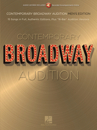 Contemporary Broadway Audition: Men's Edition - Book/Online Audio