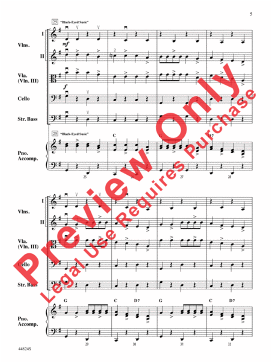 American Square Dance Set String Orchestra scores gallery preview page 16