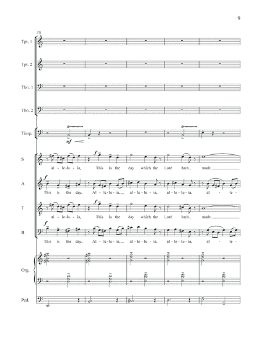 An Easter Introit (Full Score) Choir scores gallery preview page 10
