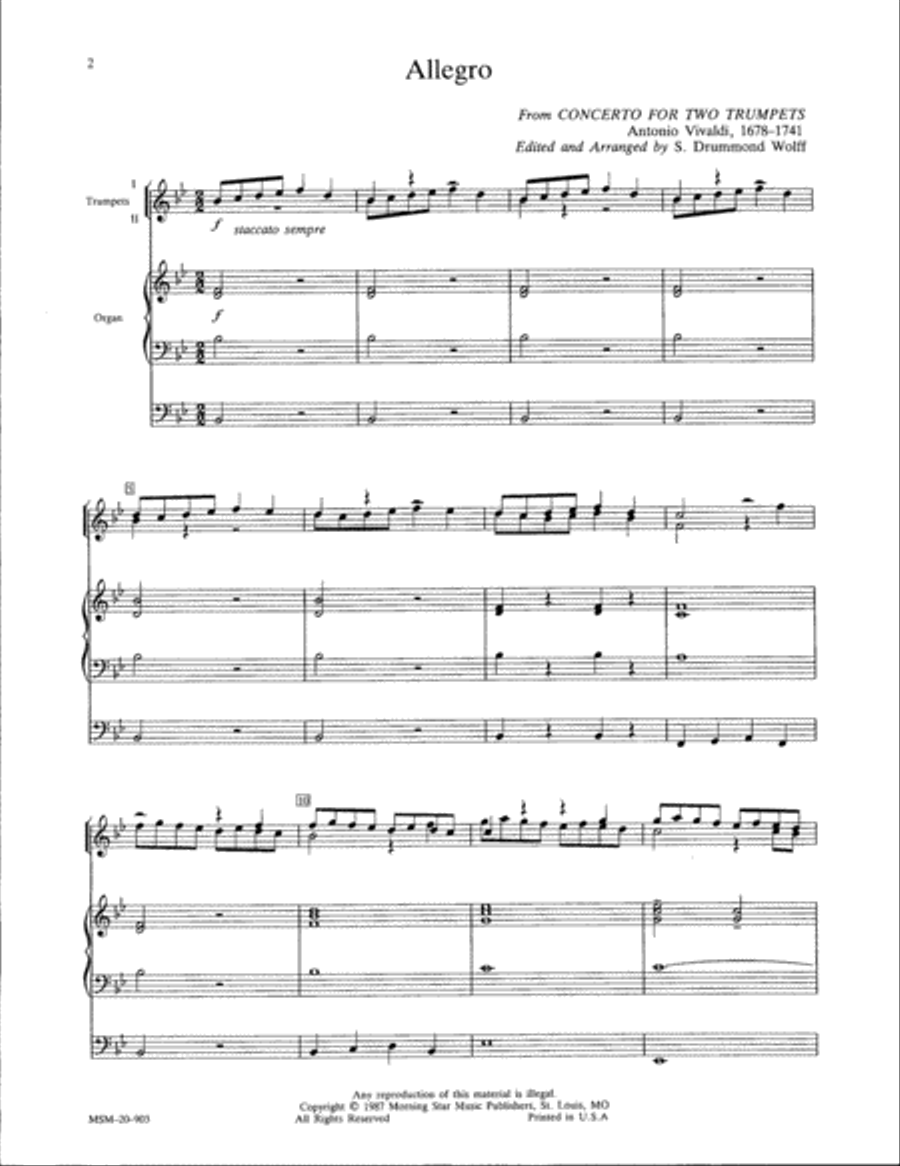 Allegro and Finale Trumpet Duet scores gallery preview page 3