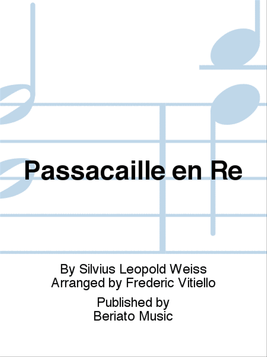 Passacaille en Ré Classical Guitar scores gallery preview page 1