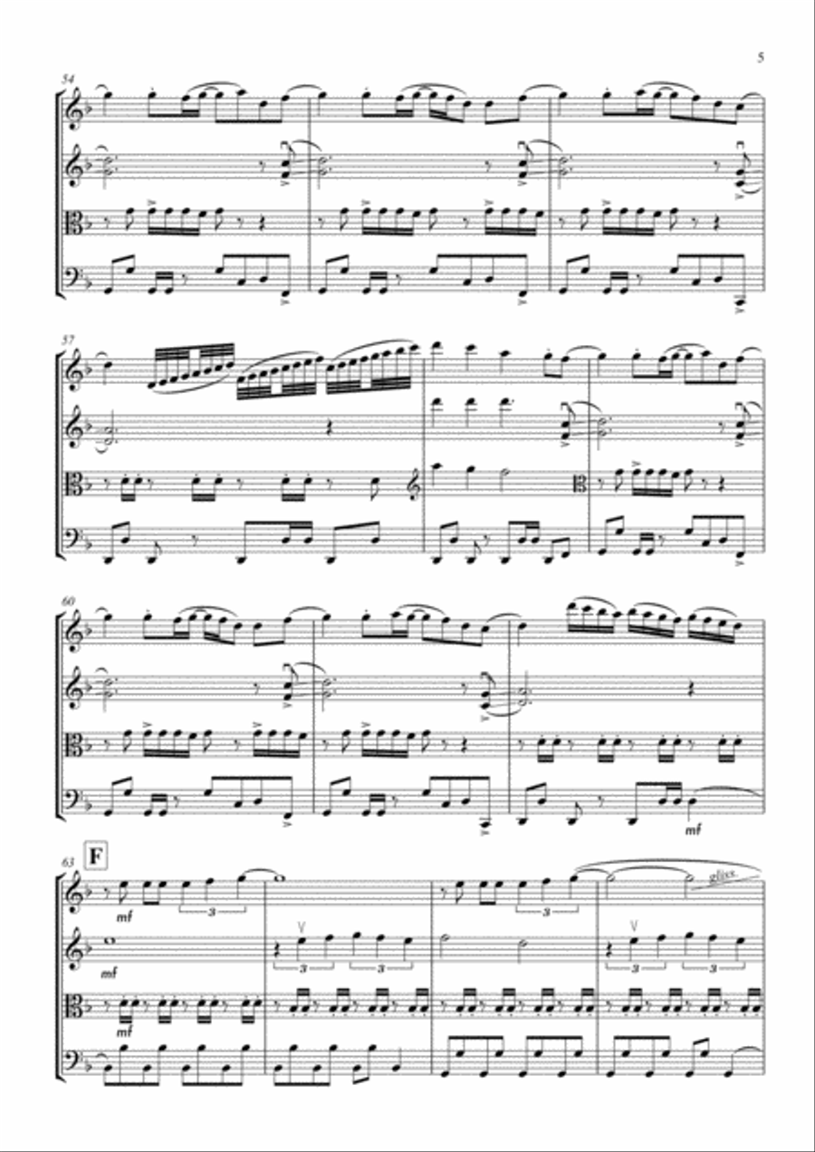 Gimme! Gimme! Gimme! (A Man After Midnight) String Quartet scores gallery preview page 5