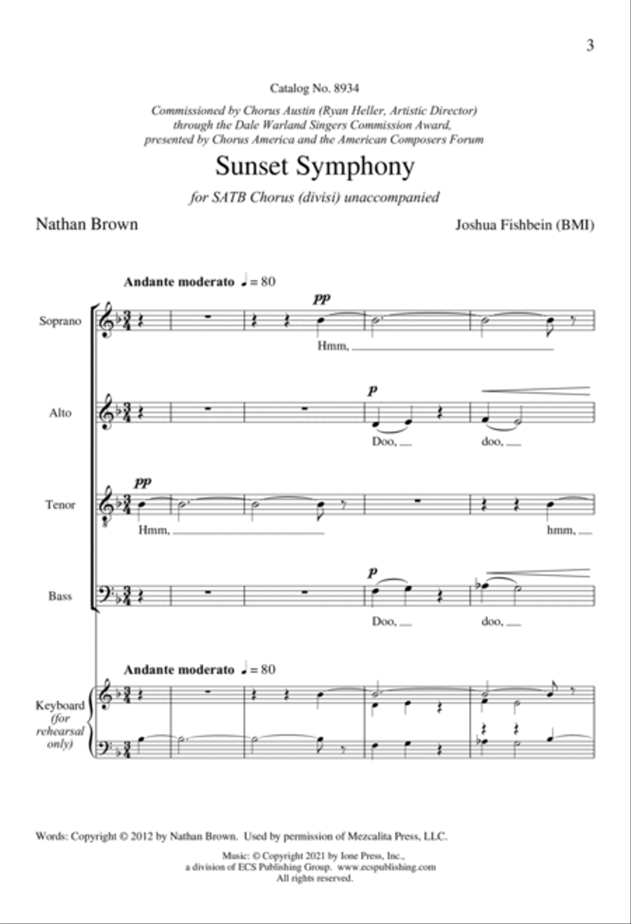 Sunset Symphony Divisi scores gallery preview page 2