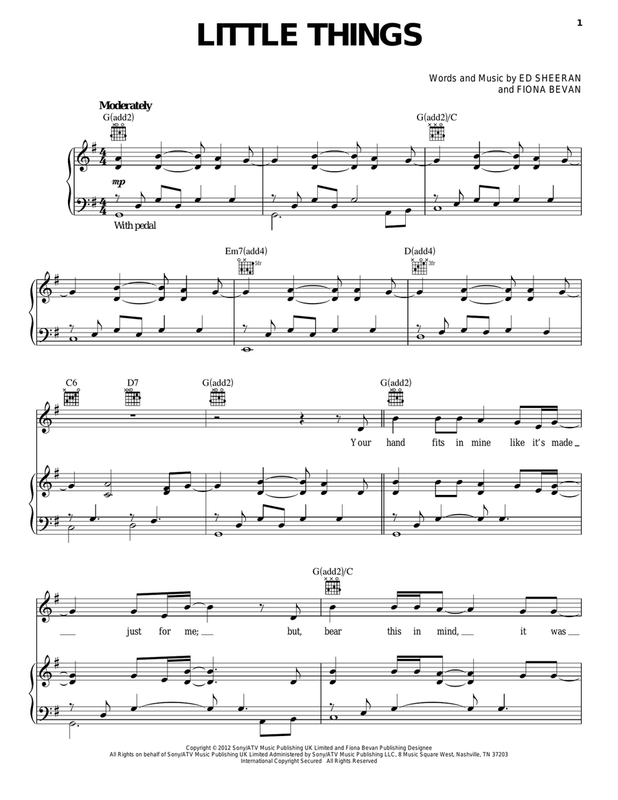 Little Things Little Things Acoustic Guitar scores gallery preview page 1