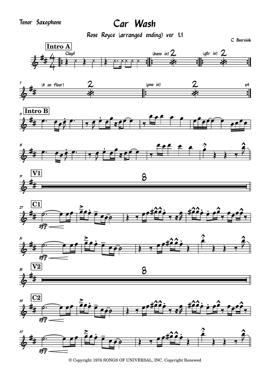 Car Wash Car Wash Voice scores gallery preview page 3