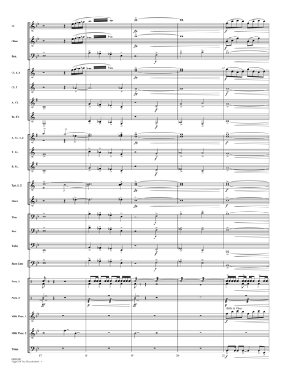 Flight Of The Thunderbird - Full Score Concert Band scores gallery preview page 6