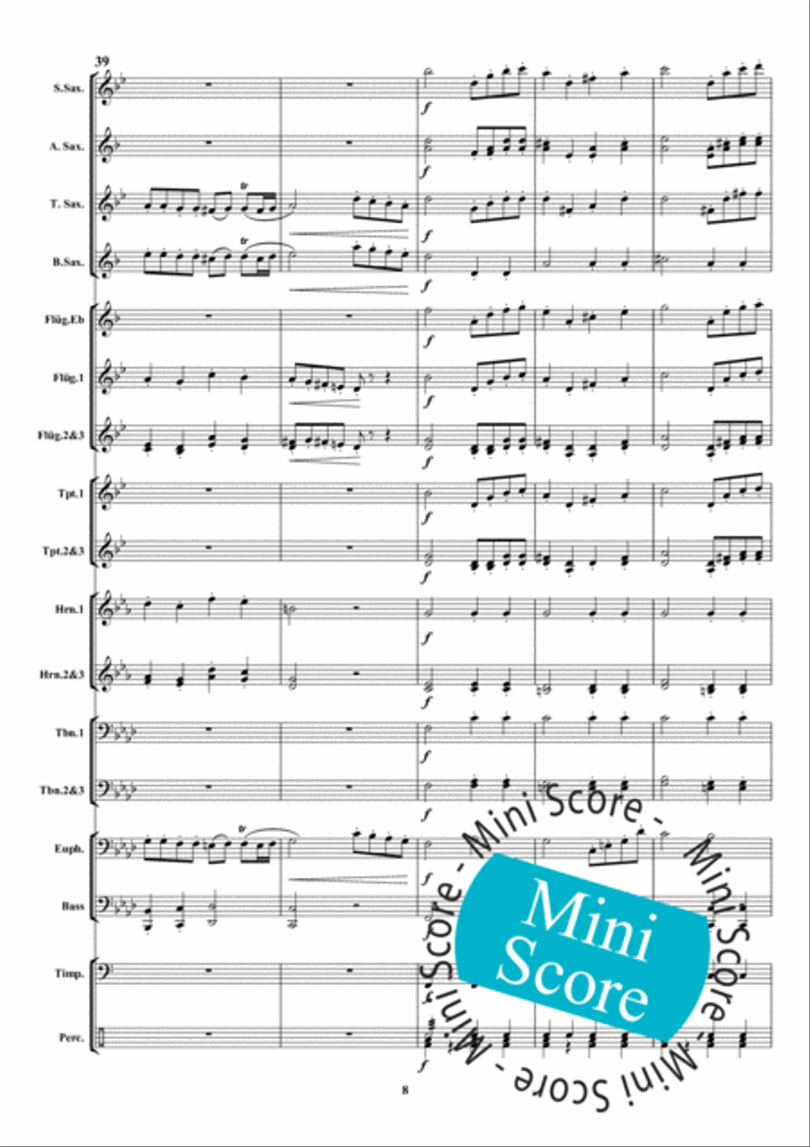 Danse des Sauvages Fanfare Band scores gallery preview page 14
