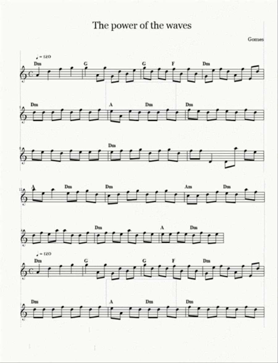 Power of the Waves Choir scores gallery preview page 1