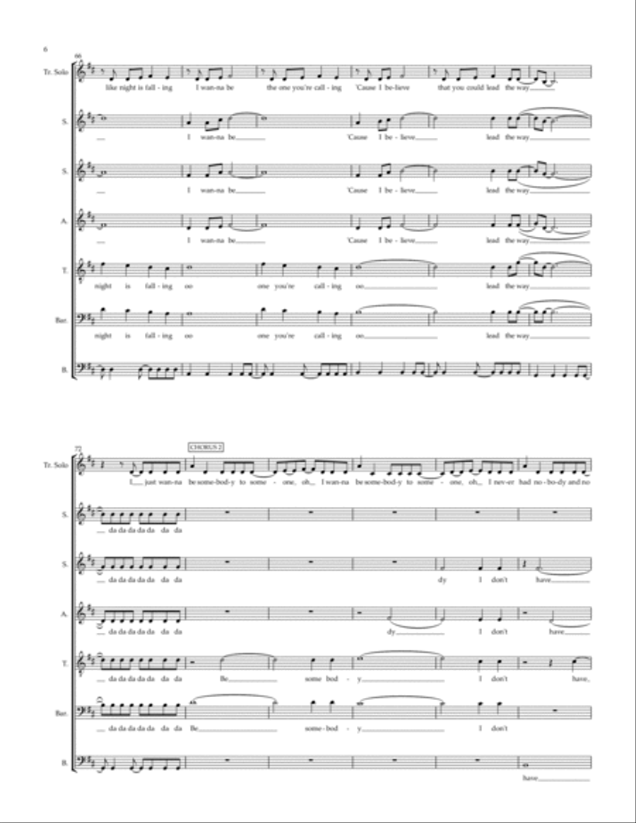 Someone To You Someone To You A Cappella scores gallery preview page 6
