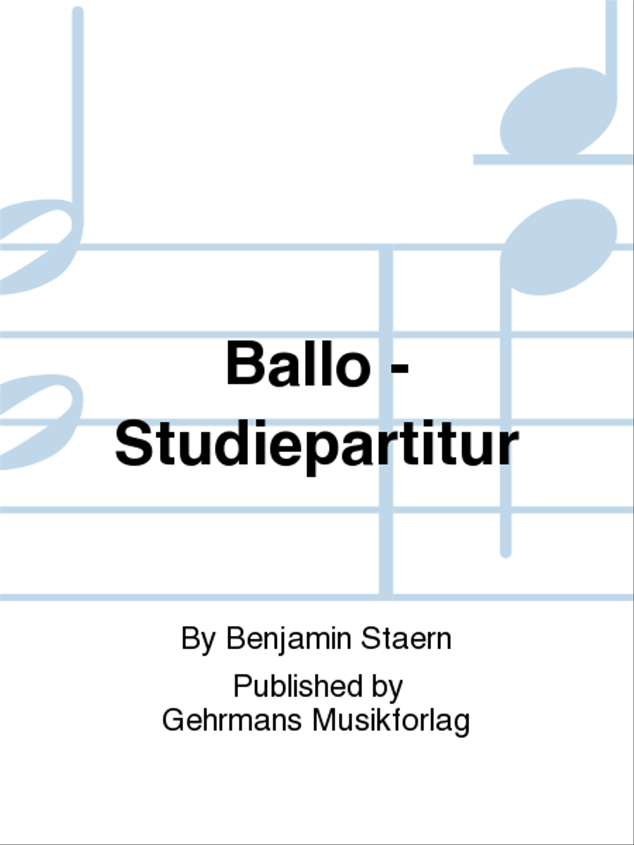 Ballo - Studiepartitur Ballo - Studiepartitur String Orchestra scores gallery preview page 1