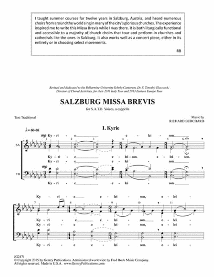 Salzburg Missa Brevis Salzburg Missa Brevis 4-Part scores gallery preview page 2