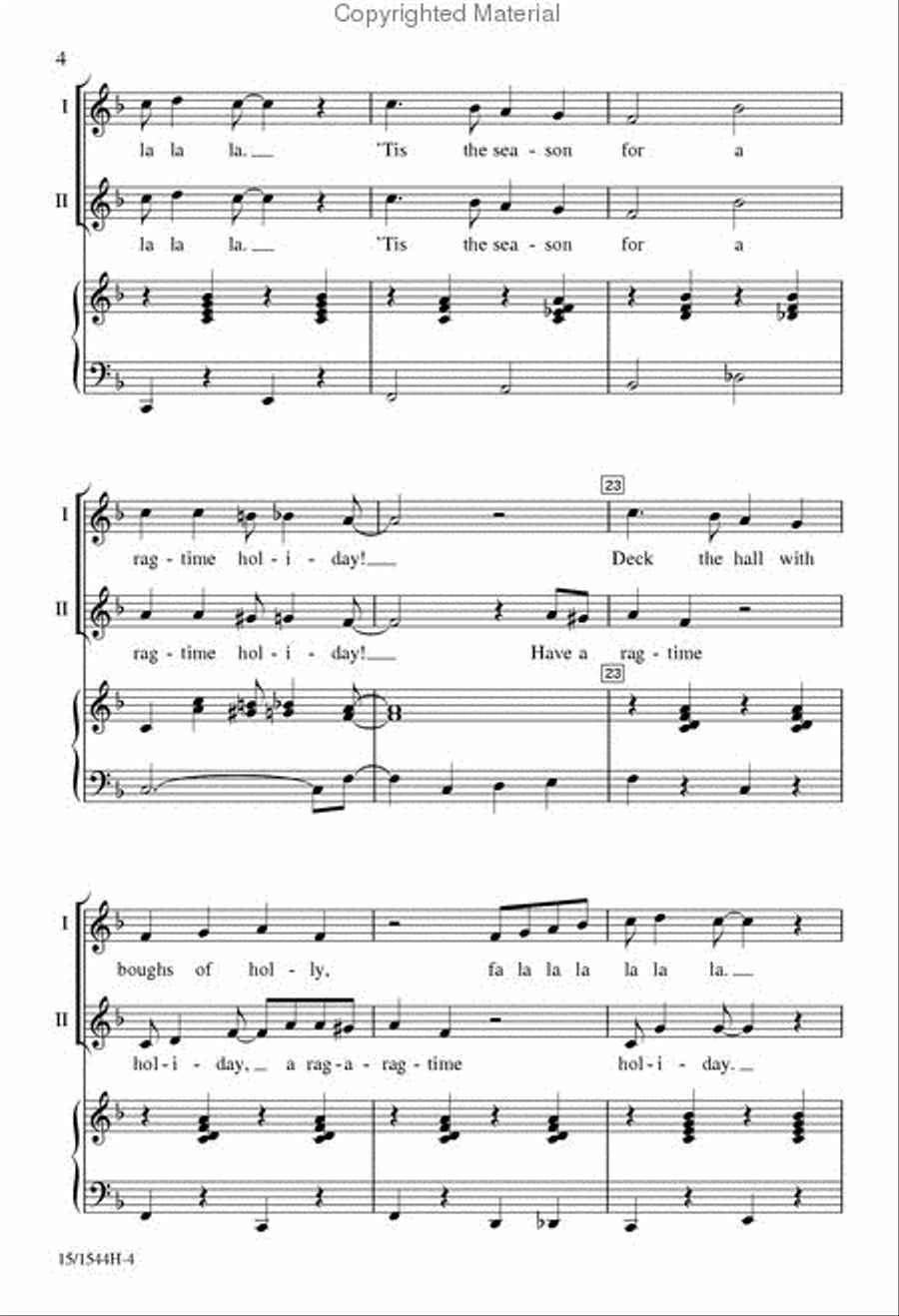 Ragtime Holiday 2-Part scores gallery preview page 4