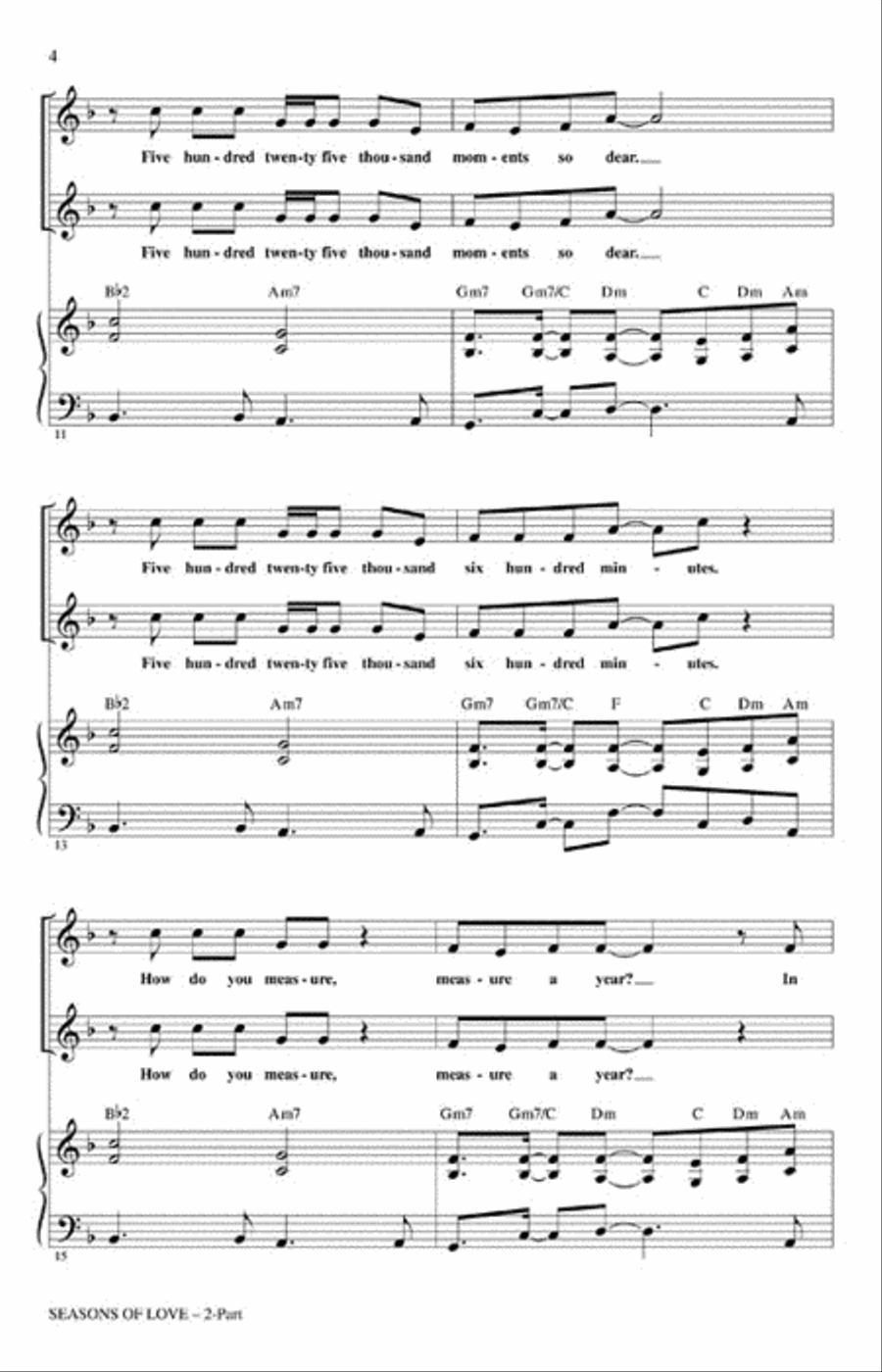Seasons of Love Seasons of Love Choir scores gallery preview page 3