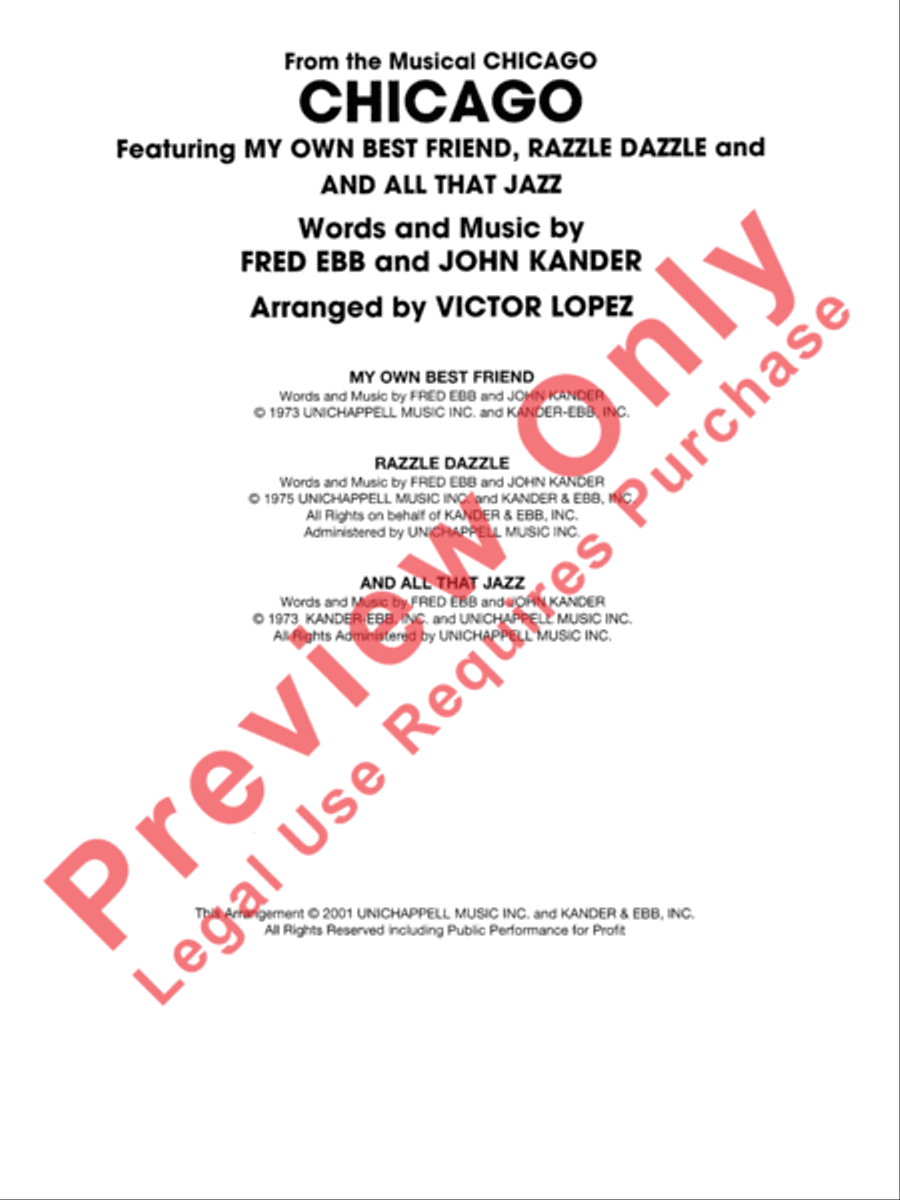 Chicago! (from the Musical Chicago!) Concert Band scores gallery preview page 3