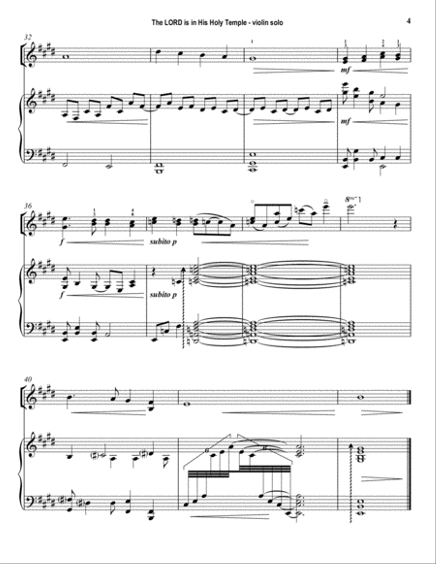 The LORD is in His Holy Temple with I Surrender All Small Ensemble scores gallery preview page 4