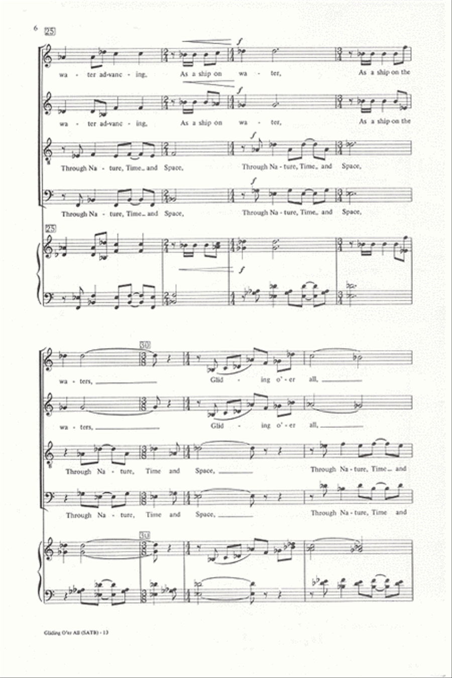 By The Roadside: Gliding O'er All 4-Part scores gallery preview page 5