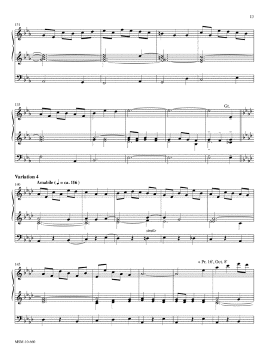 Three Folksong Paraphrases for Organ Organ Solo scores gallery preview page 4