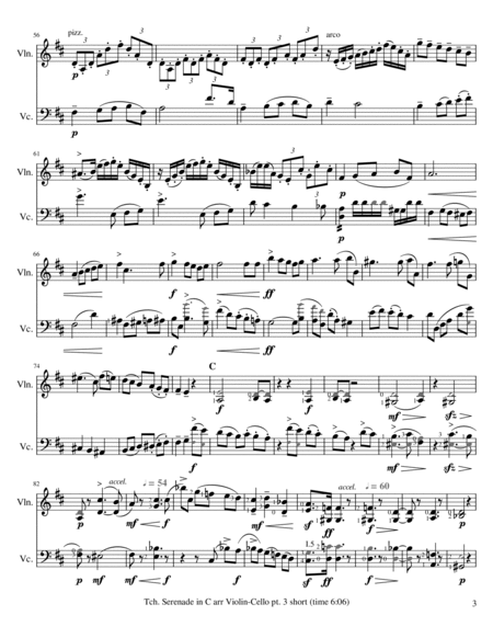 Serenade in C for Strings pt 3 Elegie for Violin & Cello image number null