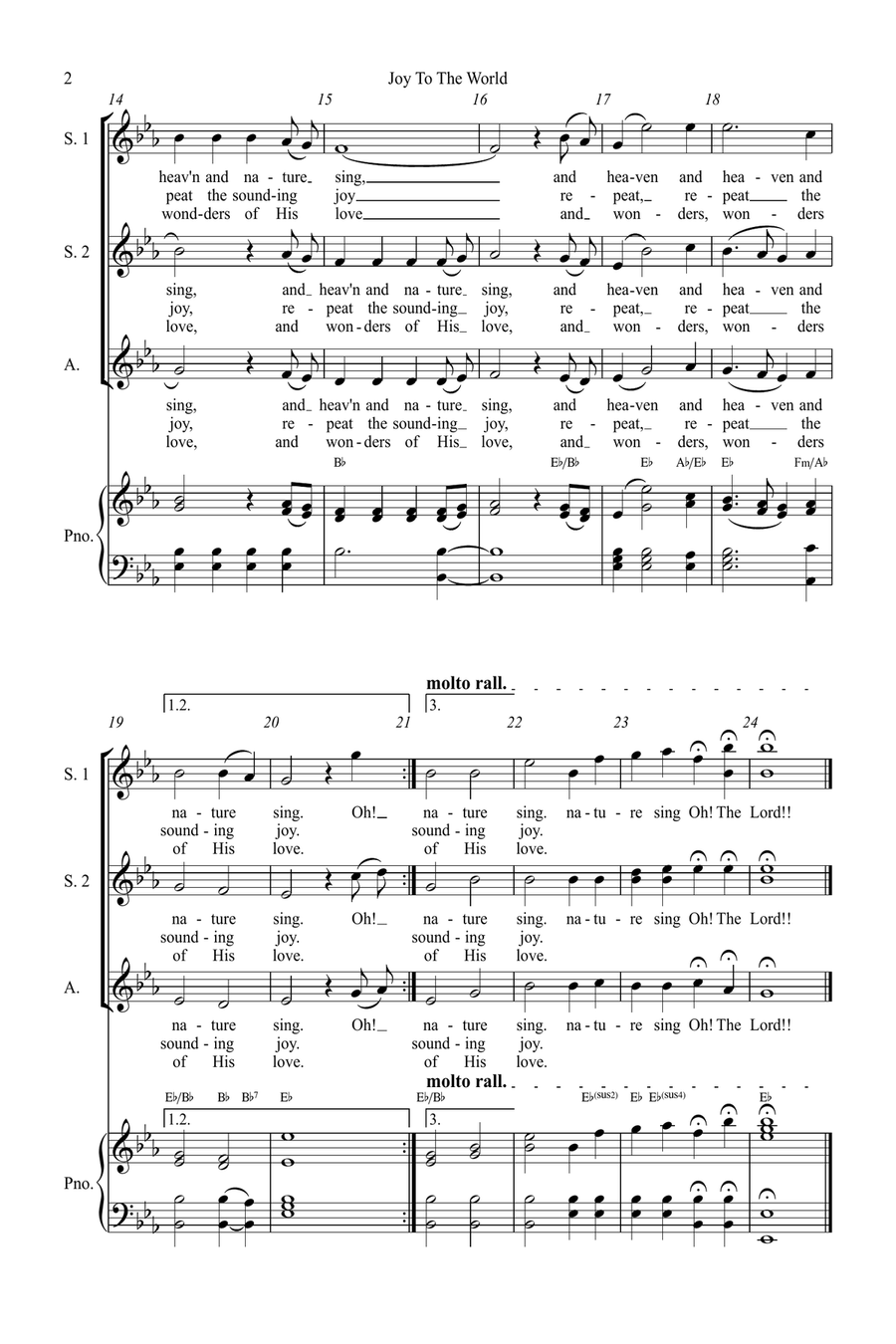 Joy To The World Small Ensemble scores gallery preview page 2