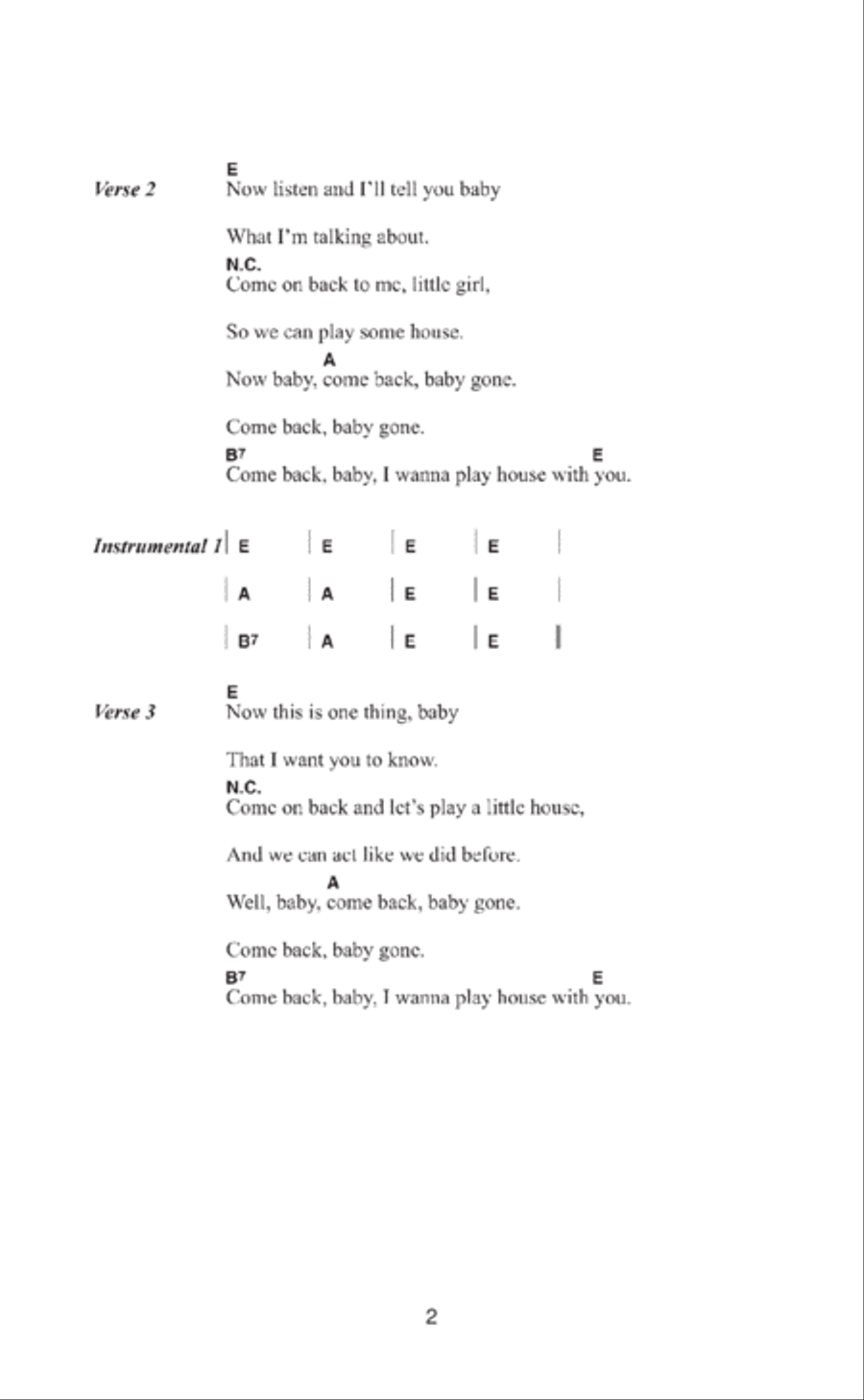 Baby, Let's Play House Baby, Let's Play House Acoustic Guitar scores gallery preview page 2