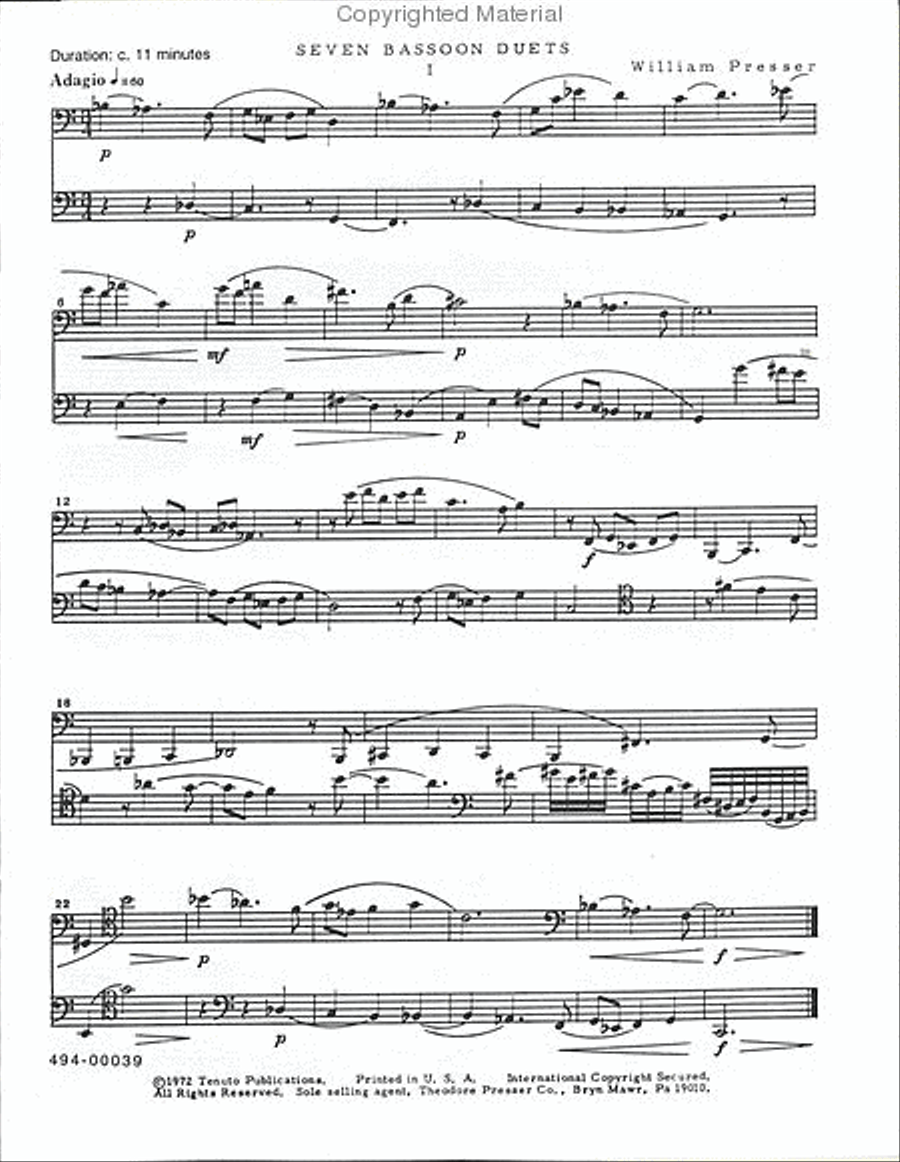 7 Bassoon Duets Woodwind Duet scores gallery preview page 2