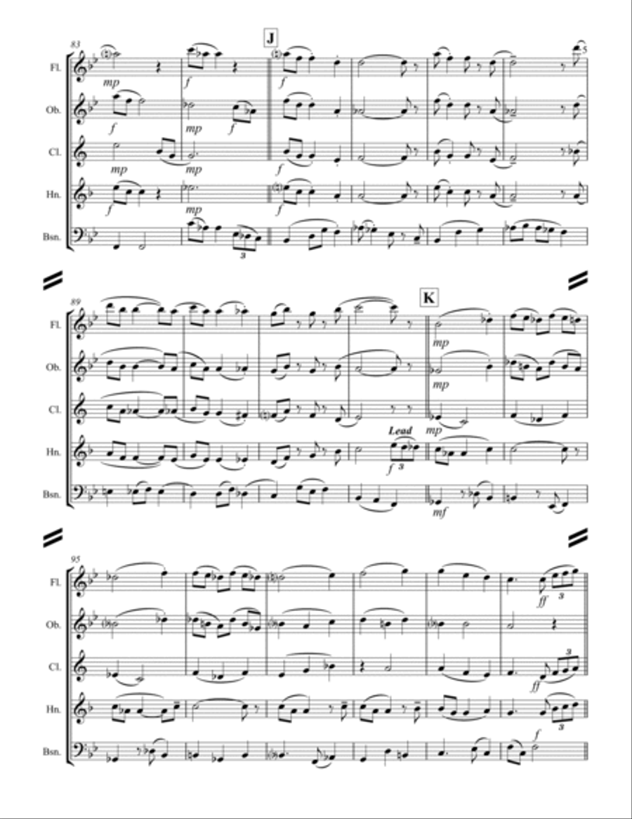 Christmas Time Is Here Woodwind Quintet scores gallery preview page 6