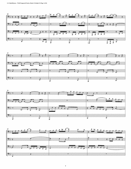 Prelude 21 from Well-Tempered Clavier, Book 2 (Euphonium-Tuba Quartet) image number null
