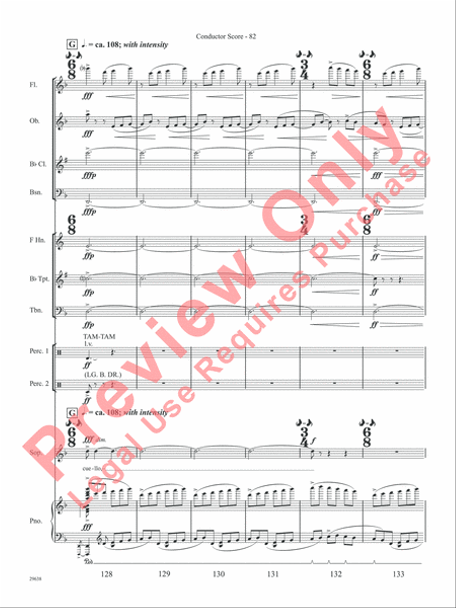 Three Spanish Songs (for Soprano and Wind Ensemble) Concert Band scores gallery preview page 87