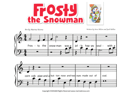 Frosty the Snowman Christmas song big notes image number null