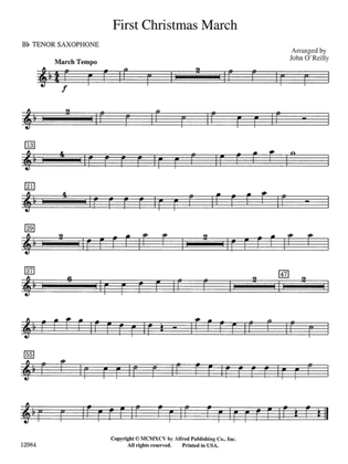 First Christmas March: B-flat Tenor Saxophone