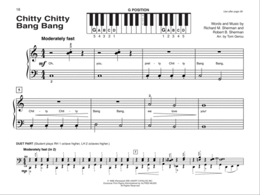 Alfred's Basic Piano Library: Popular Hits, Levels 1A & 1B (Value Pack) Piano Method scores gallery preview page 26