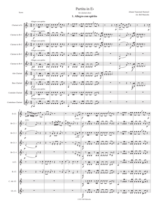 Partita in Eb for clarinet choir