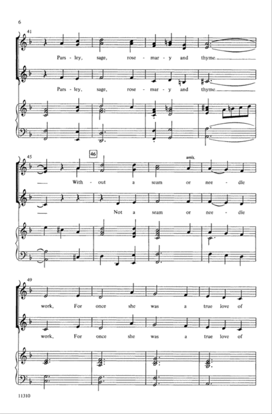 Scarborough Fair Choir scores gallery preview page 4