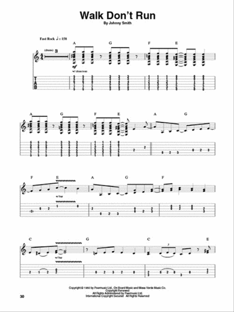 Surf Guitar Tablature scores gallery preview page 4