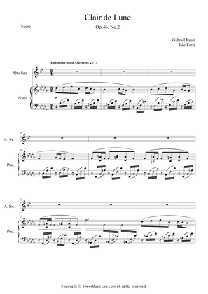 Book cover for Clair de lune Op.46, No.2
