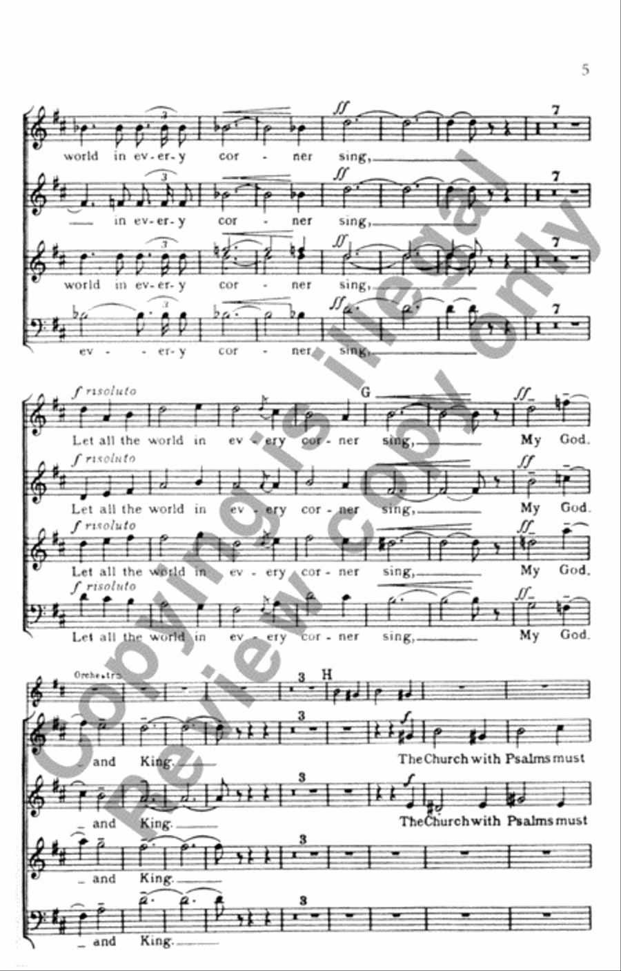 Five Mystical Songs: Antiphon (Choral Score)