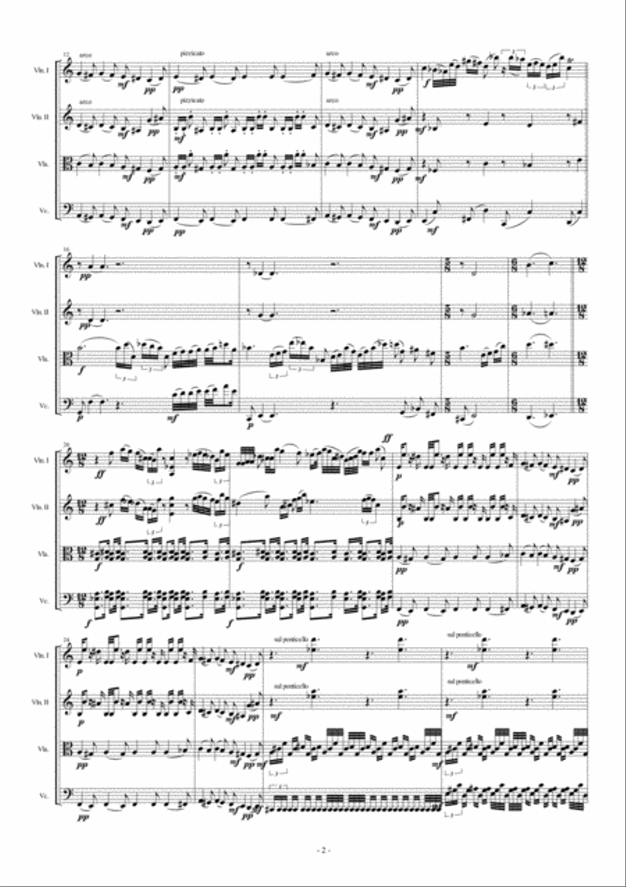 SEQUENCE N.2 SEQUENCE N.2 String Quartet scores gallery preview page 2