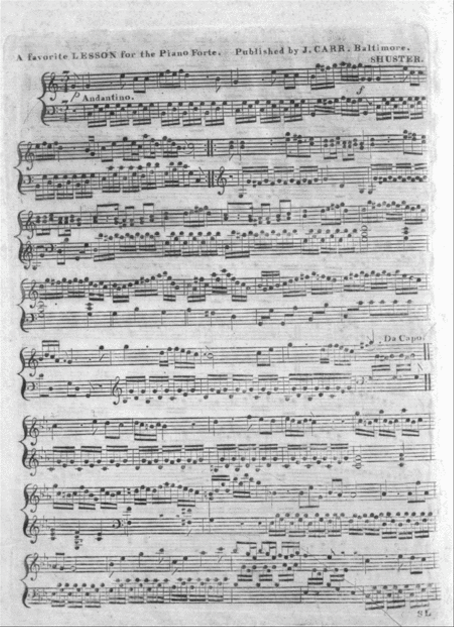 A Favorite Lesson for the Piano Forte Piano Solo scores gallery preview page 1