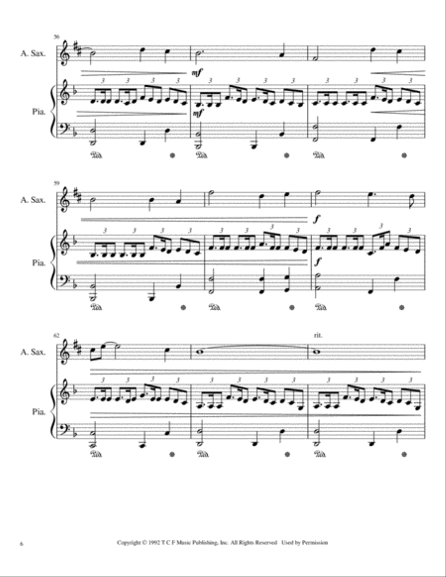 Last Of The Mohicans (main Theme) Alto Saxophone scores gallery preview page 6