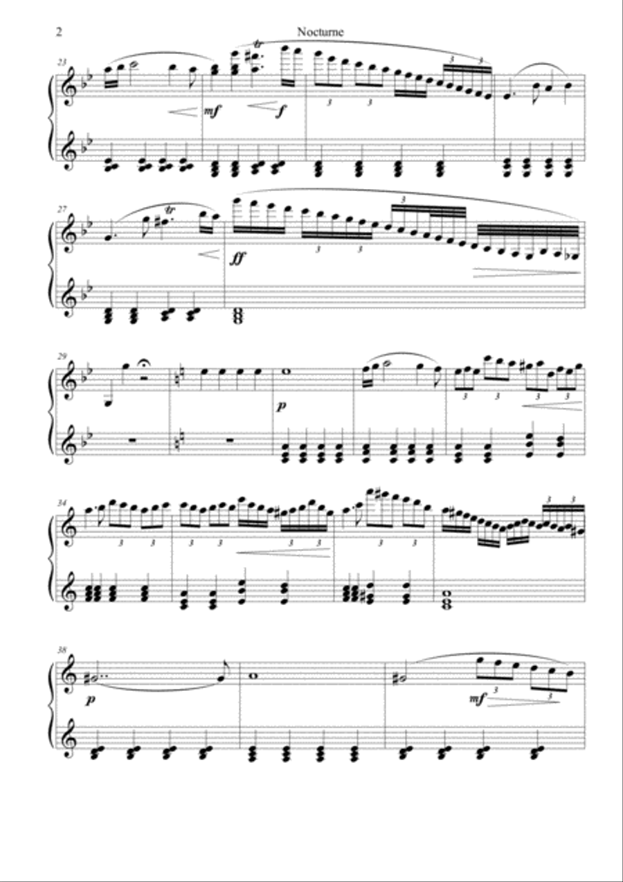 Nocturne a minor Nocturne a minor Piano Solo scores gallery preview page 2