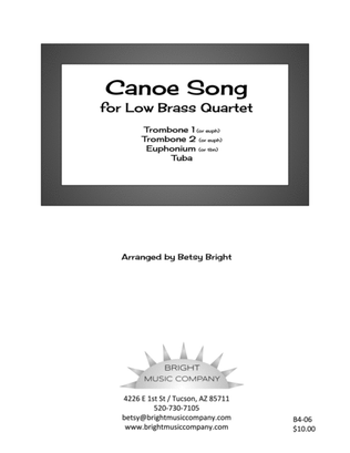 Canoe Song (for Low Brass Quartet)