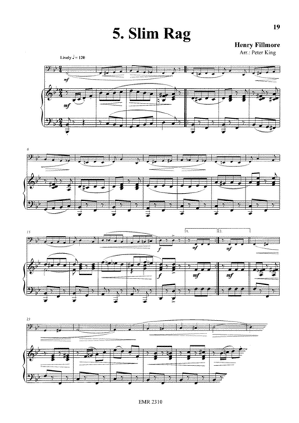 15 Rags by Henry Fillmore Bass Trombone - Sheet Music