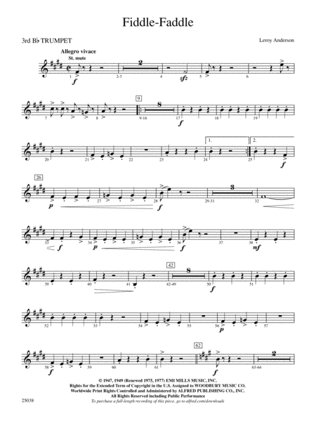 Fiddle-Faddle: 3rd B-flat Trumpet