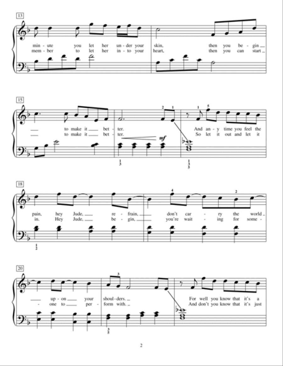 Hey Jude (arr. Phillip Keveren) Piano Method scores gallery preview page 2