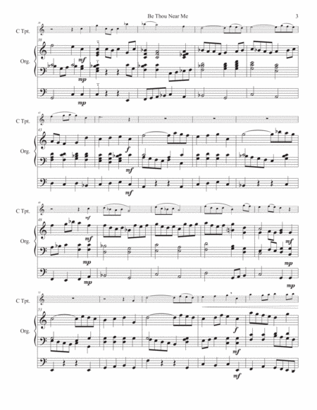 Be Thou Near Me - Processional for C Trumpet and Organ image number null