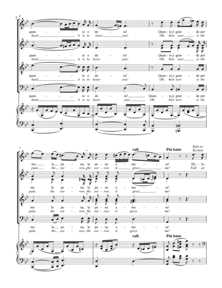 Separazione (Parting) - Version for SATB Chorus and Piano image number null