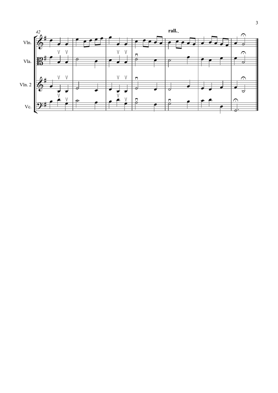 Minuet in G by Bach for String Trio String Trio scores gallery preview page 3