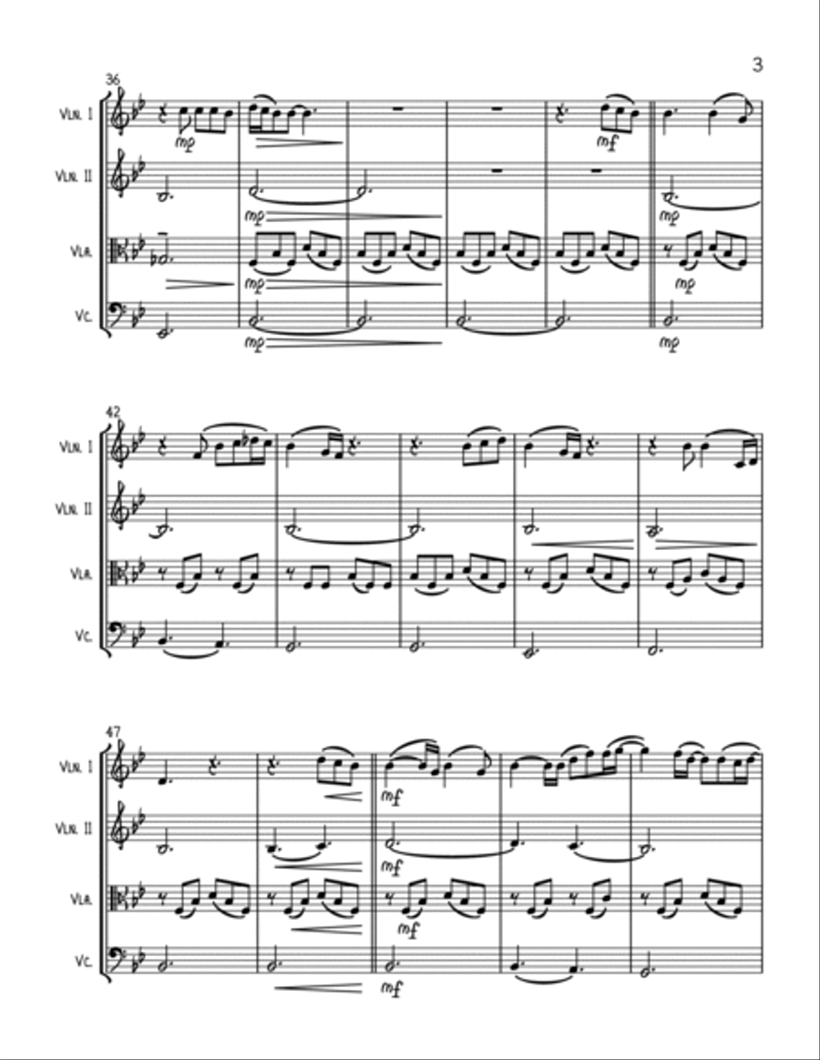 You Are The Reason String Quartet scores gallery preview page 3